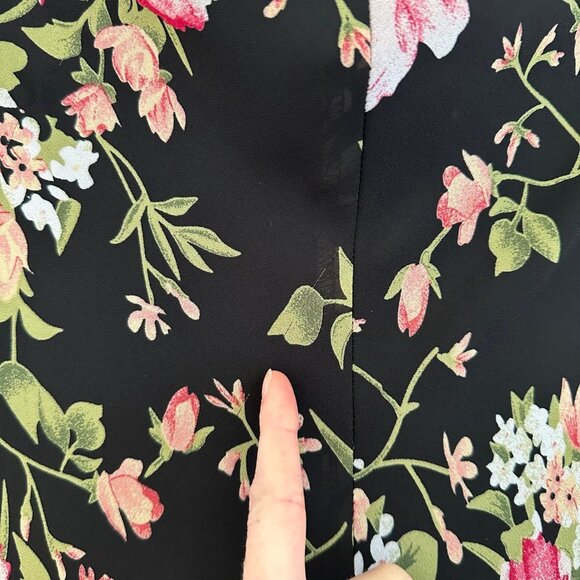 Vintage Y2K Speechless Dark Floral Midi Dress Size Small Cowl Neck Fairy Grunge - Picture 5 of 11